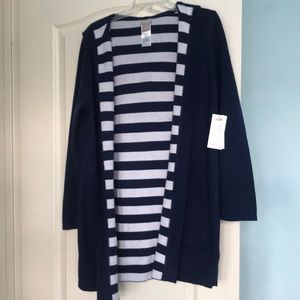 Chico’s Zenergy Stripe Blocked cardigan sweater!